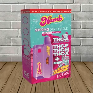 Numb Cannabis Co Super Smoker Liquid Diamond + Shrooms Blend Disposable 5.5g